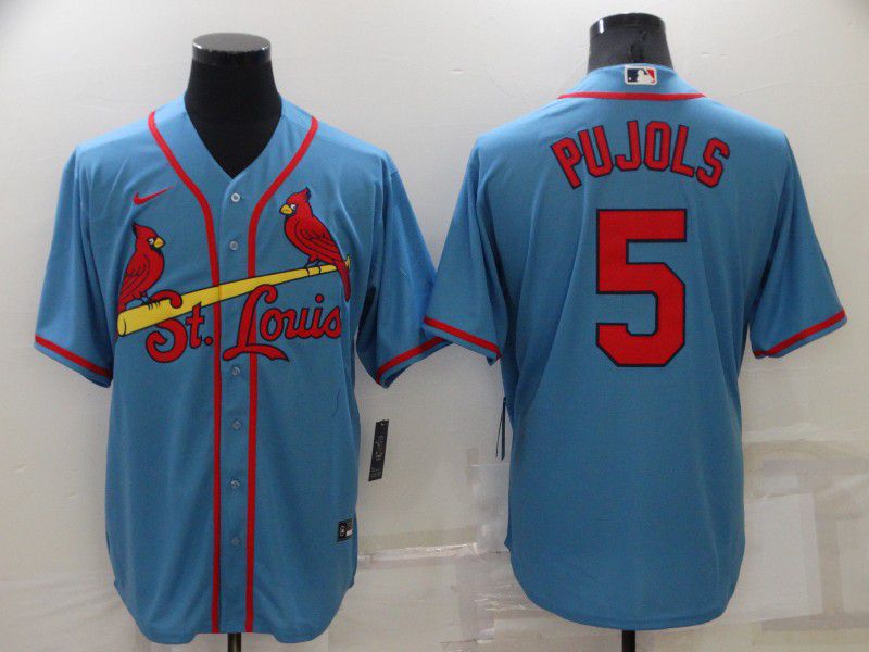 Men St.Louis Cardinals #5 Pujols Blue Game Nike 2022 MLB Jersey->washington nationals->MLB Jersey